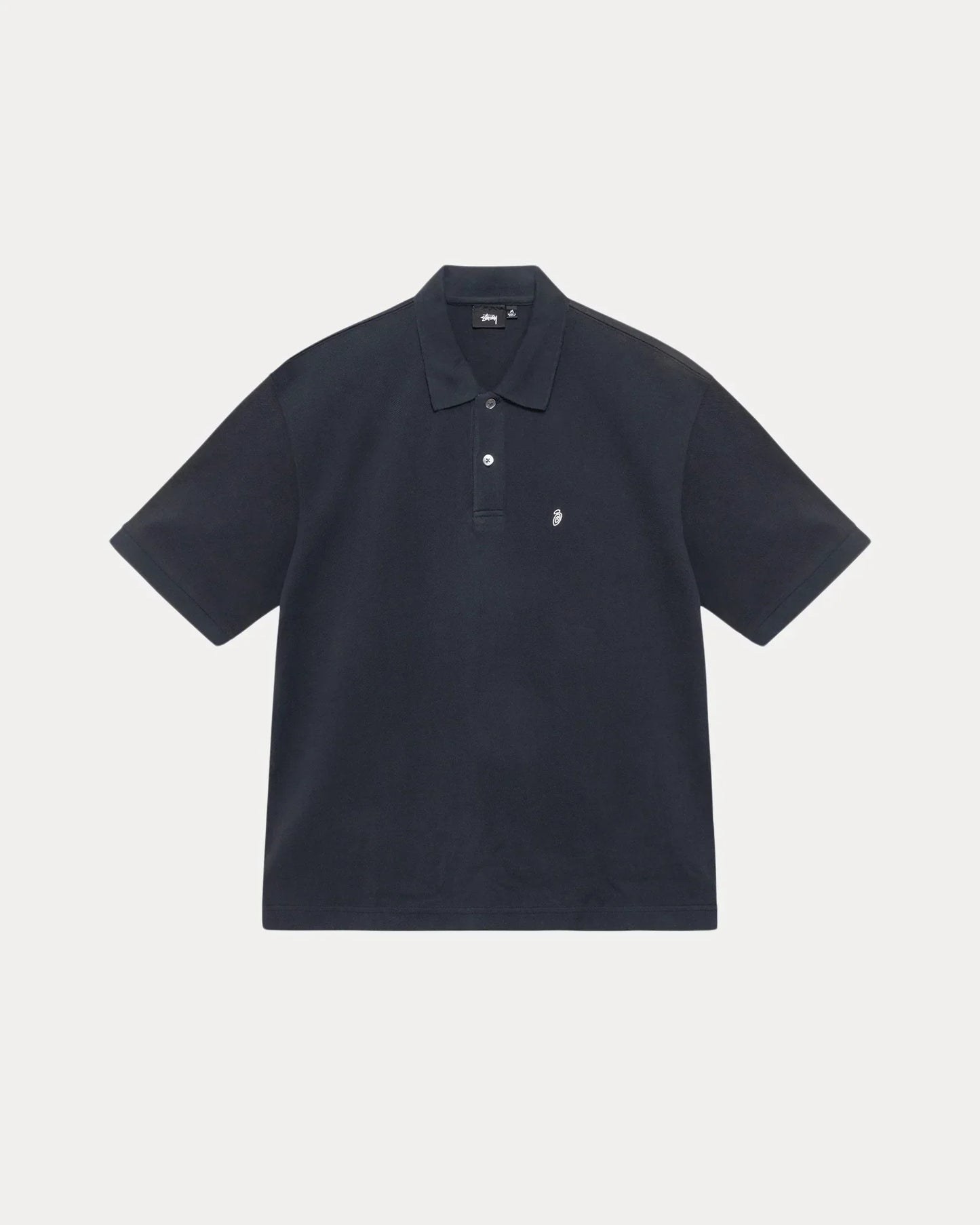 STUSSY CLASSIC PIQUE POLO BLACK