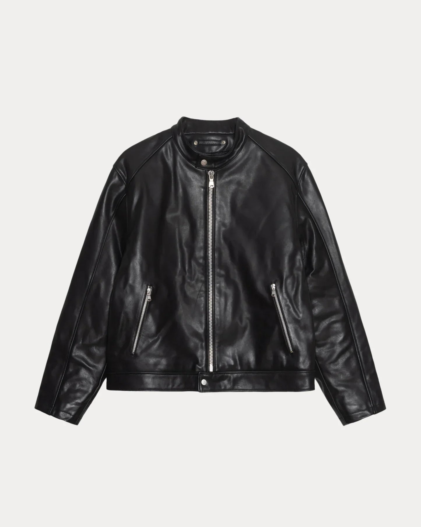 STUSSY CAFE RACER LEATHER JACKET
