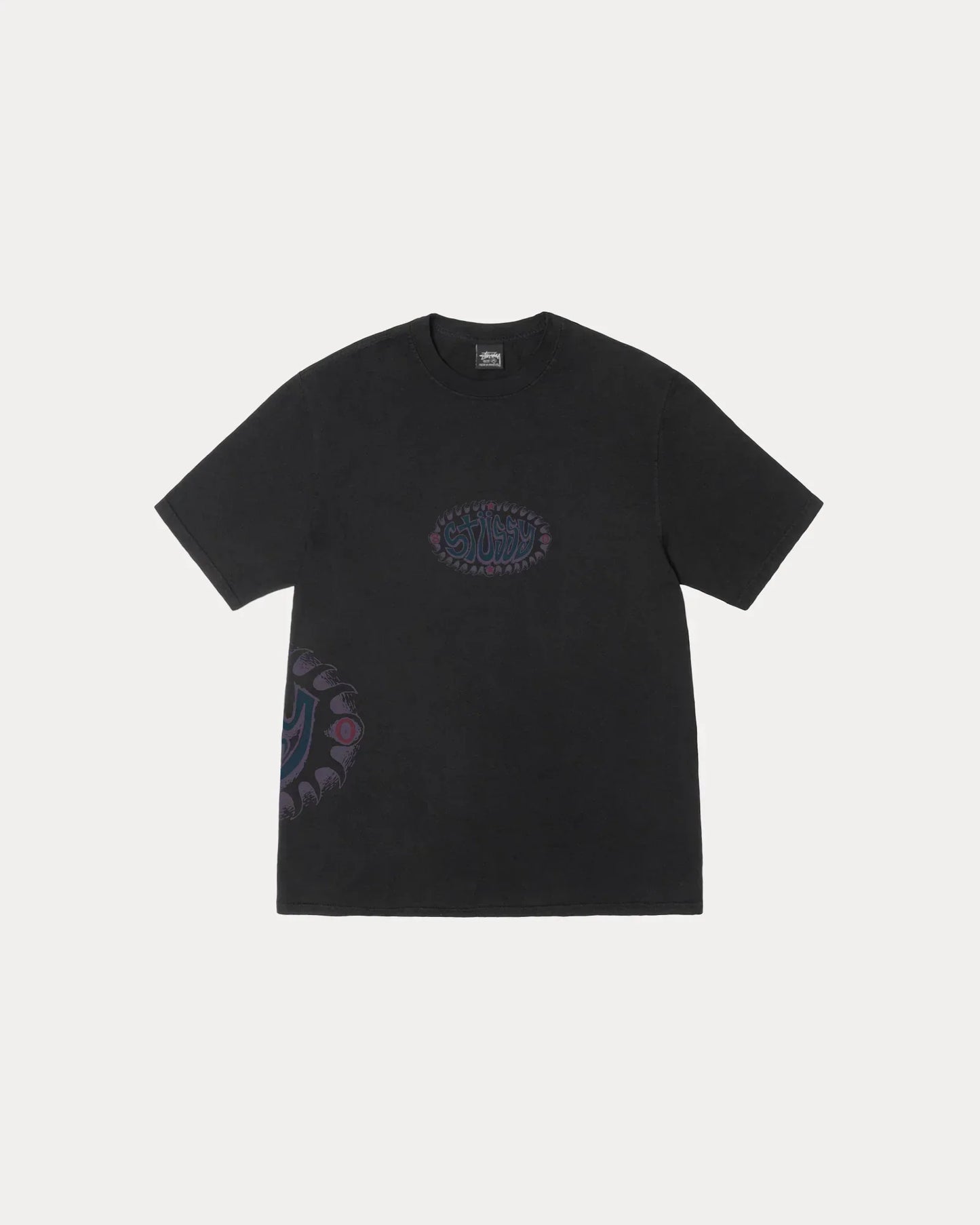 STUSSY WAVE OVAL TEE PIGMENT DYED