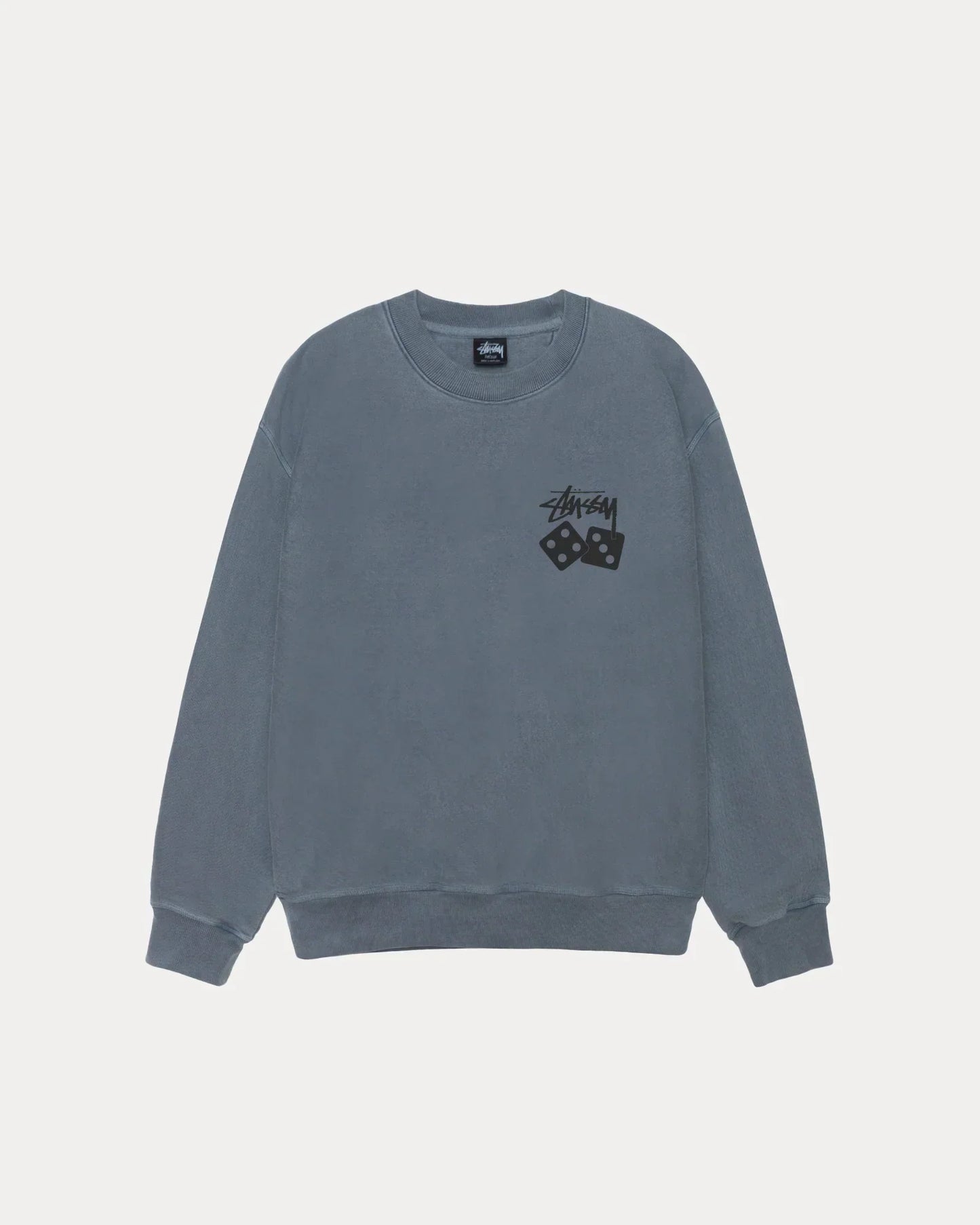 STUSSY DICE LONG SLEEVE PIGMENT DYED TEE