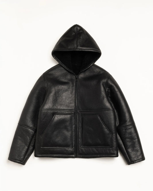 STUSSY SHEARLING HOODED JACKET