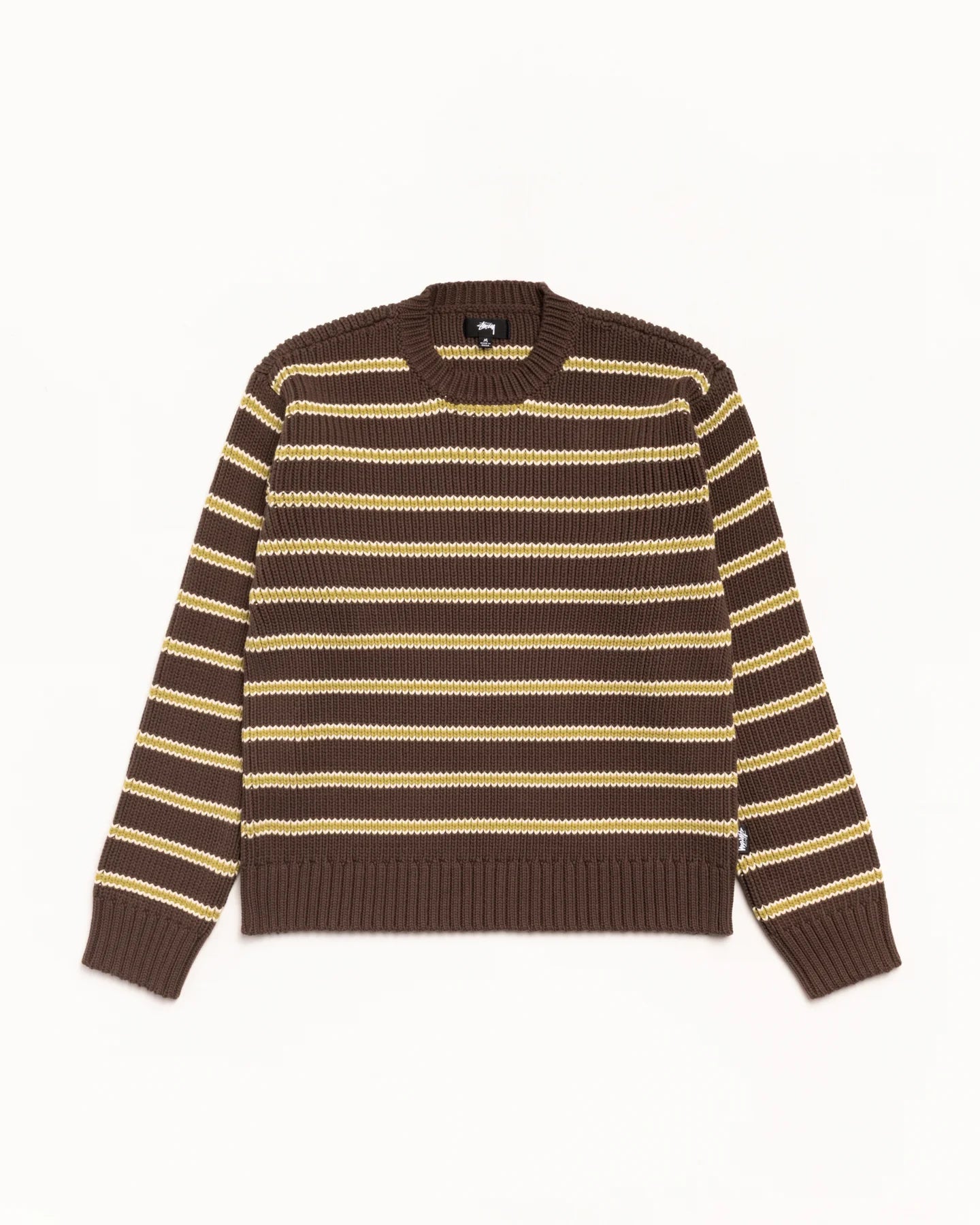 STUSSY CHUNKY COTTON STRIPE SWEATER