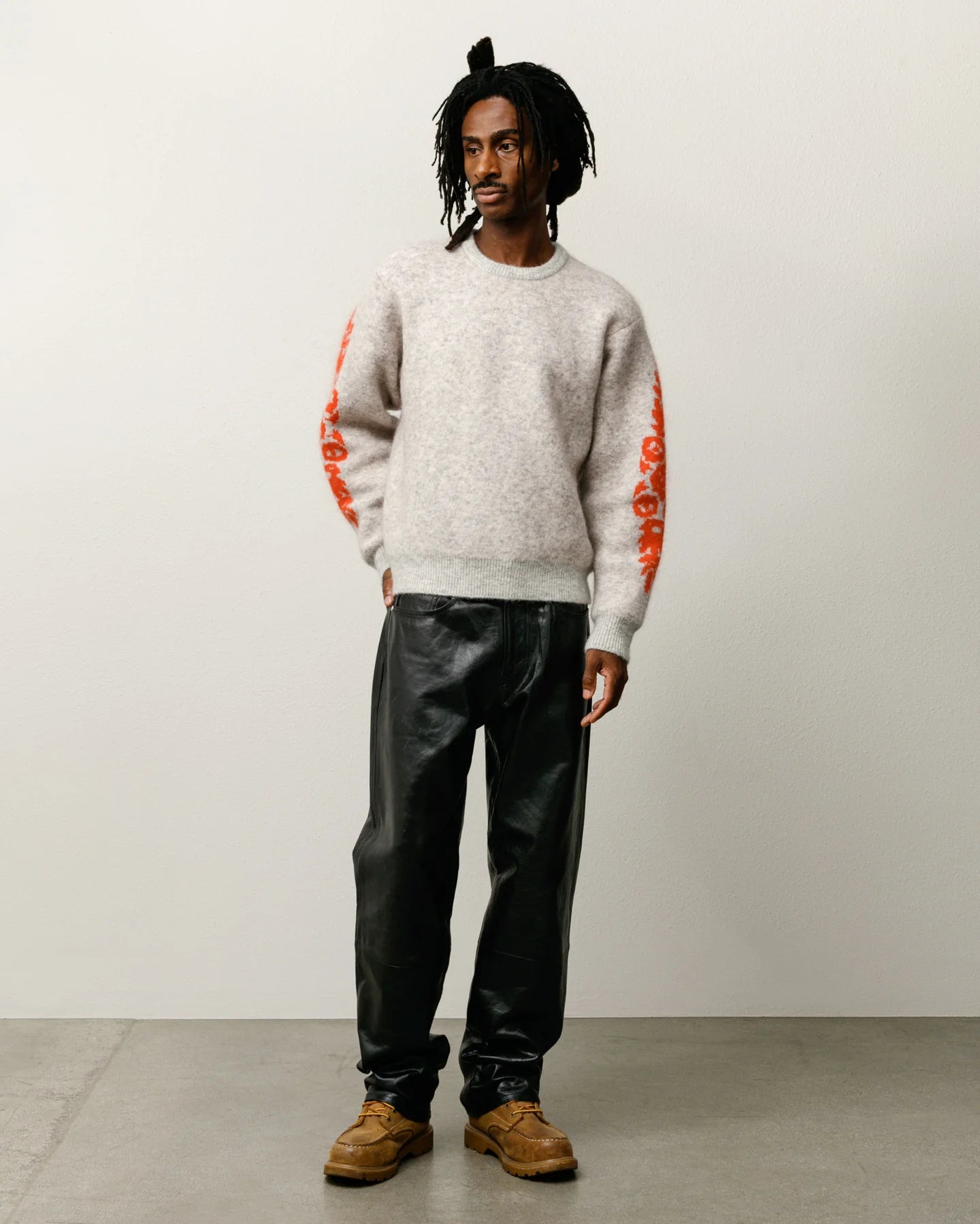 STUSSY MOHAIR FLOWER SWEATER