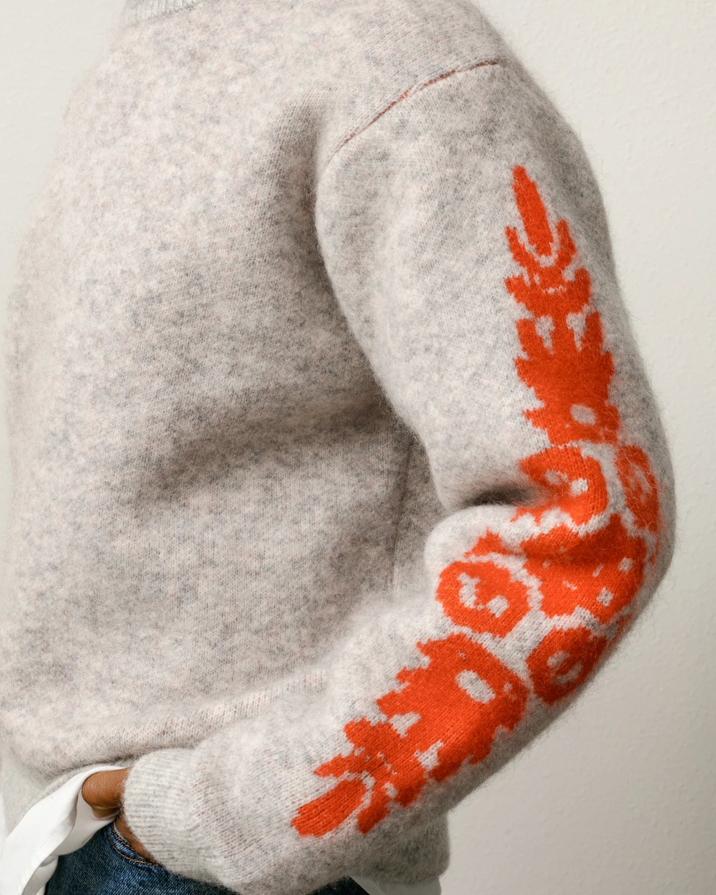 STUSSY MOHAIR FLOWER SWEATER