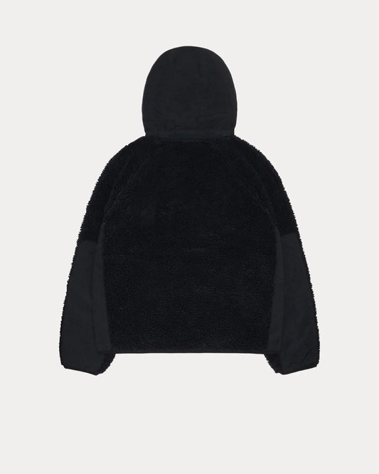 STUSSY SHERPA PANELED HOODED JACKET