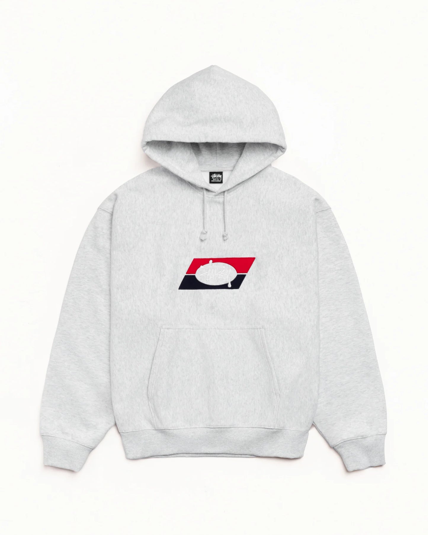 STUSSY DOUBLE STRIPE EMBROIDERED HOODIE