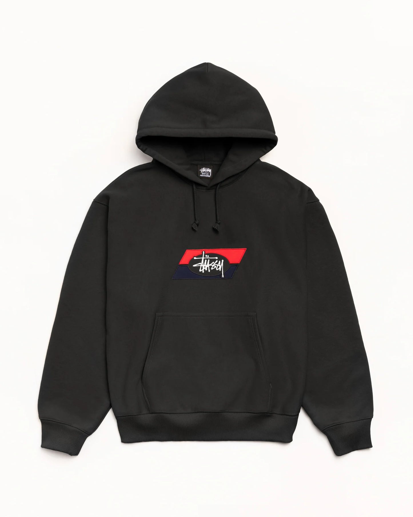 STUSSY DOUBLE STRIPE EMBROIDERED HOODIE