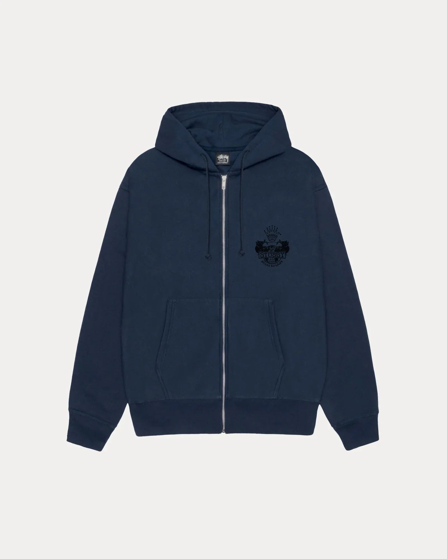 STUSSY BUILT TO LAST ZIP HOODIE