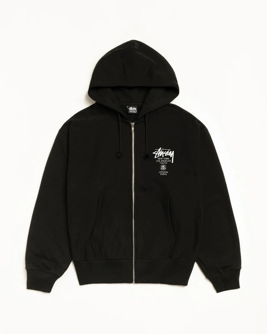 STUSSY WORLD TOUR ZIP HOODIE